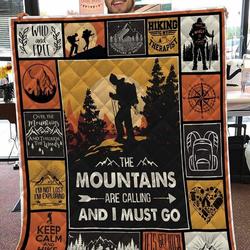 Hiking Keep Calm And Hike On Quilt Blanket Dhc04011489Dd and Home Decor