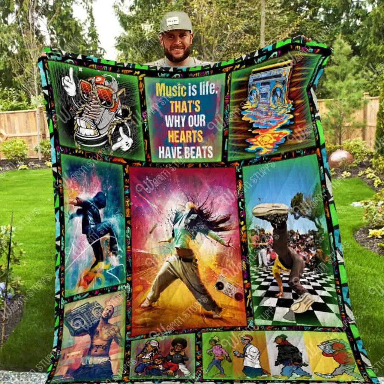 Hip Hop Washable Quilt P66 and Home Decor