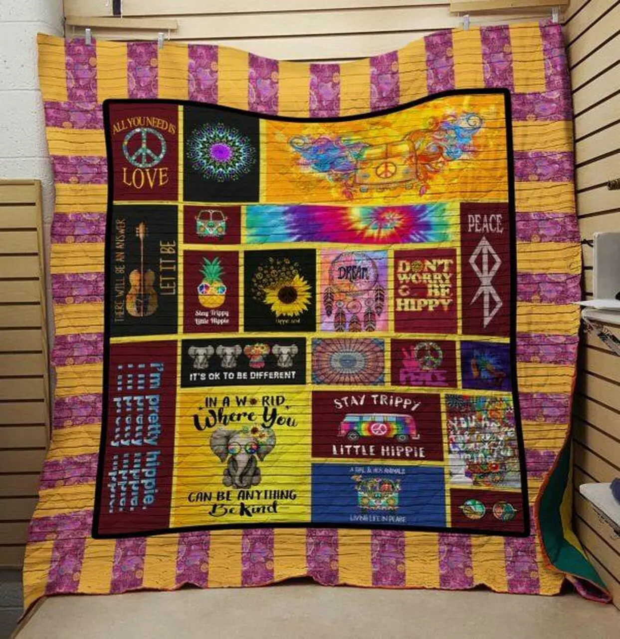 Hippie 190223032 Quilt Blanket Quilt and Home Decor