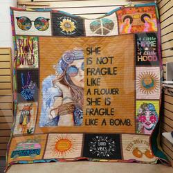 Hippie A Little Hippie Quilt Blanket Dhc0201201116Td and Home Decor