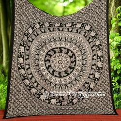 Hippie Elephant Hur Quilt fr and Home Decor