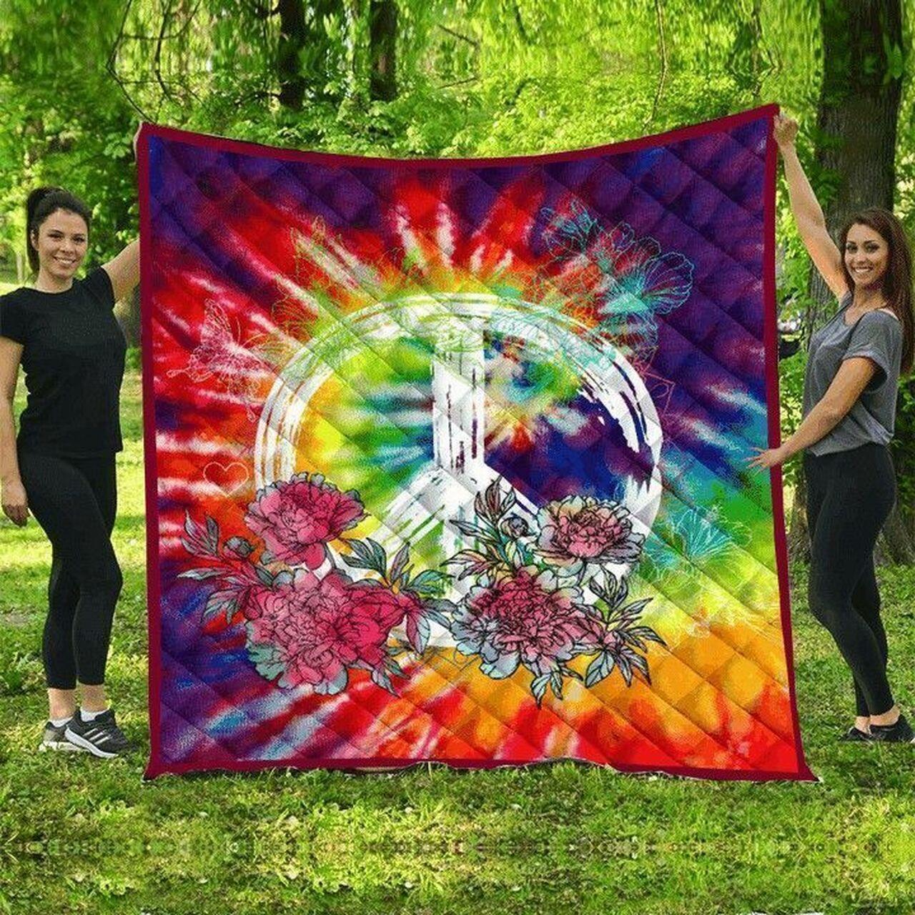 Hippie Flower Color KC2909881CL Quilt Blanket and Home Decor