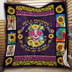Hippie Girl Ah Quilt Derqfd and Home Decor