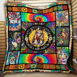 Hippie Girl Ah Quilt Derqyu and Home Decor
