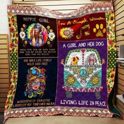 Hippie Girl Blanket Th1707 Quilt and Home Decor