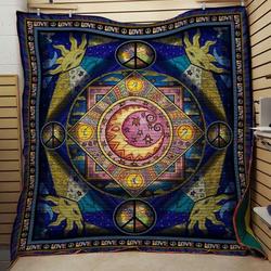 Hippie Moon 3 TH2509287CL Quilt Blanket and Home Decor