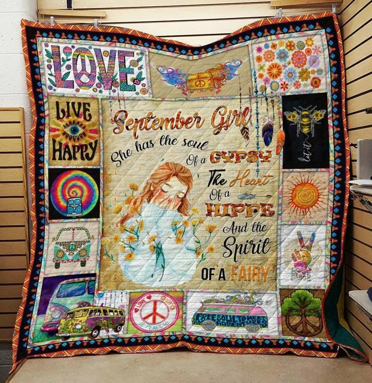 Hippie Ng050807B Tbg Quilt Blanket and Home Decor