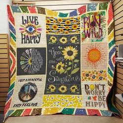 Hippie Peace Life Ah Quilt Derqgu and Home Decor