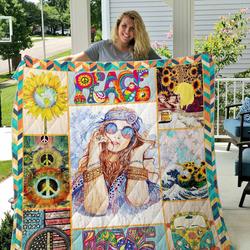 Hippie Printed Quilt Blanket Dhc1501612Vt and Home Decor