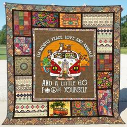 Hippie Qh030801C Tbg Quilt Blanket and Home Decor