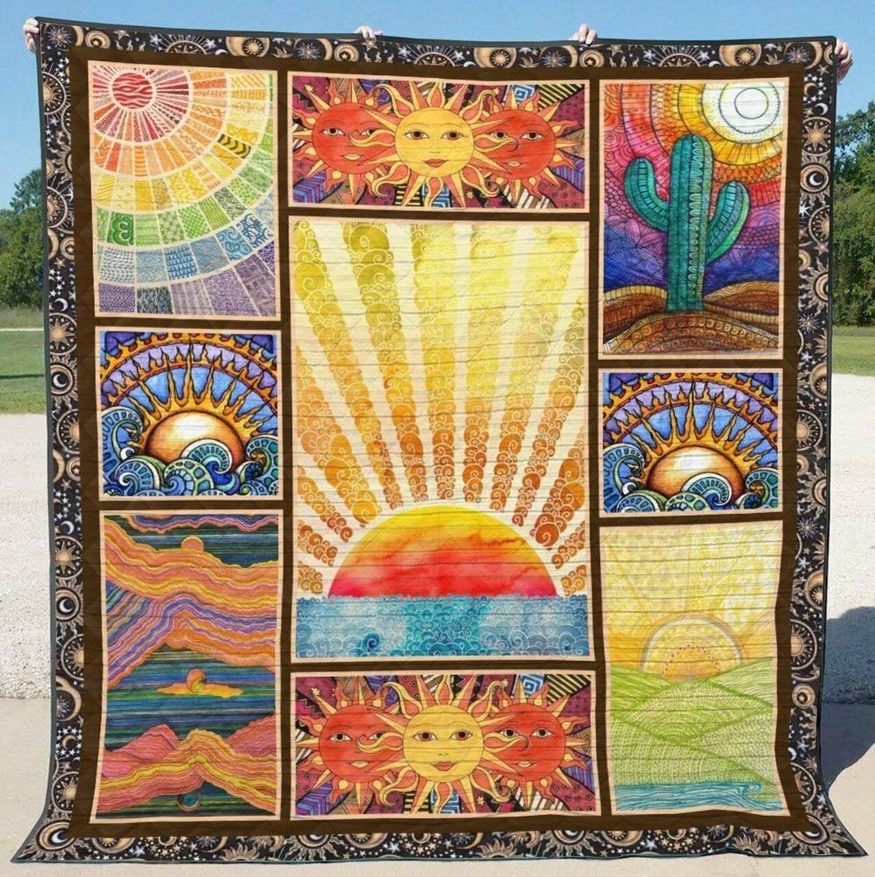 Hippie Qh160701B Tbg Quilt Blanket and Home Decor