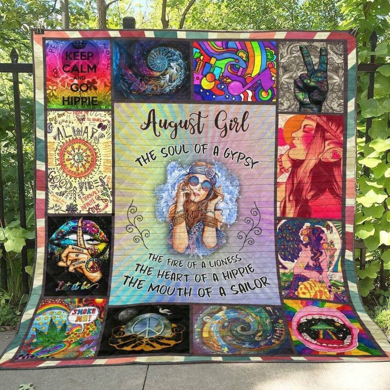Hippie Qh170703B Tbg Quilt Blanket and Home Decor