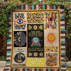 Hippie Quilt Blanket Ver 16  Quilt and Home Decor