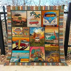 Hippie Quilt Blanket Ver 34  Quilt and Home Decor
