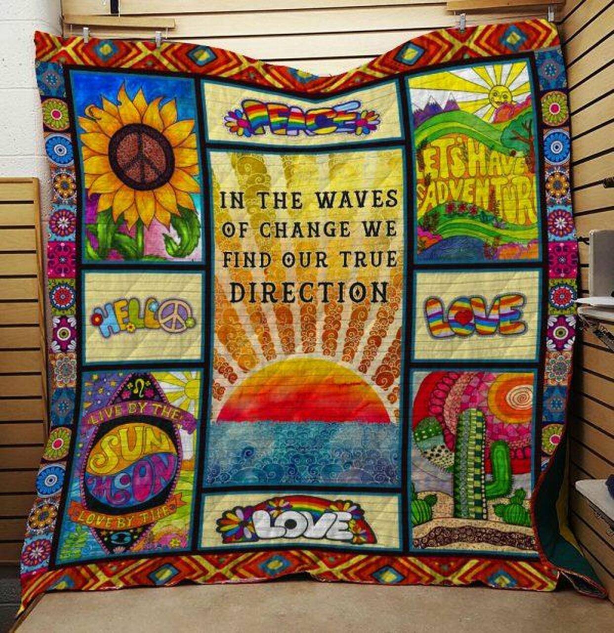 Hippie Quilt Blanket Ver 4 Quilt and Home Decor
