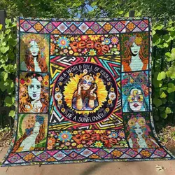 Hippie Tu170704A Tbg Quilt Blanket and Home Decor