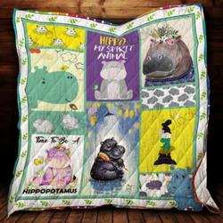Hippo Cl22100258Mdq Quilt Blanket and Home Decor