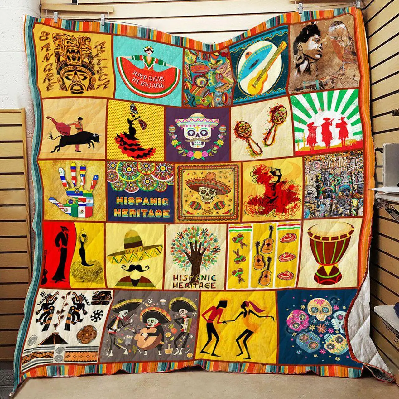 Hispanic Culture Quilt -X0508-02 Quilt and Home Decor