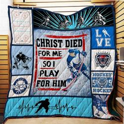 Hockey Cl16100904Mdq Quilt Blanket and Home Decor
