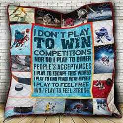 Hockey Cl18100347Mdq Quilt Blanket and Home Decor