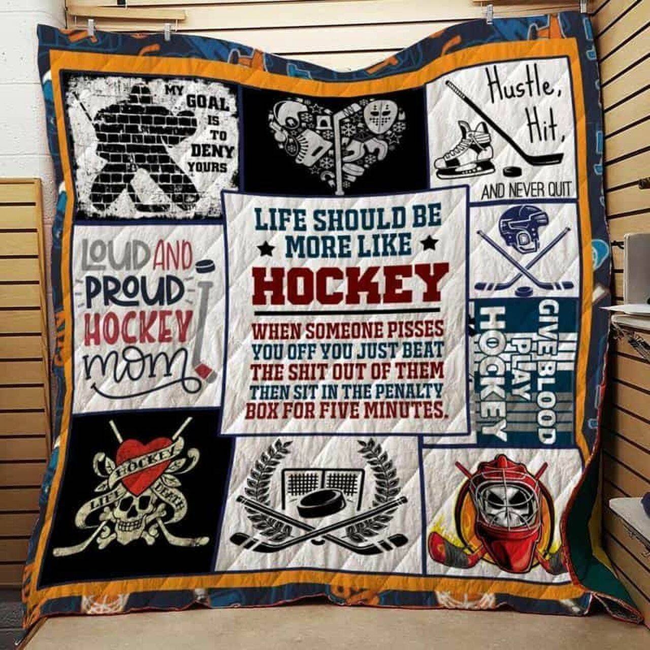 Hockey Cla1610448Q Quilt Blanket and Home Decor