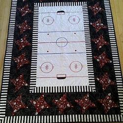 Hockey Field Clm0910116 Quilt Blanket and Home Decor