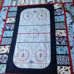 Hockey Field Clm0910117 Quilt Blanket and Home Decor