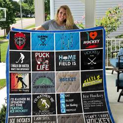 Hockey Quilt Blanket Dhc1501430Vt and Home Decor