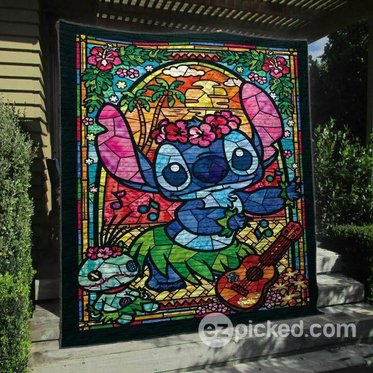 Hola Stich Quilt Blanket Vd14 Quilt and Home Decor