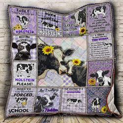 Holstein Cattle Cl2100240Mdq Quilt Blanket and Home Decor
