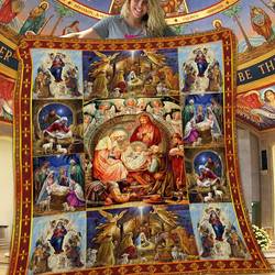 Holy Family Quilt Blanket Dhc1401850Vt and Home Decor