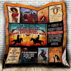 Home Is Where My Horses Are Cowgirl Cl22100262Mdq Quilt Blanket and Home Decor