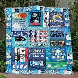 Home Is Where The Field Is Volleyball Pkt240621 Quilt Blanket and Home Decor