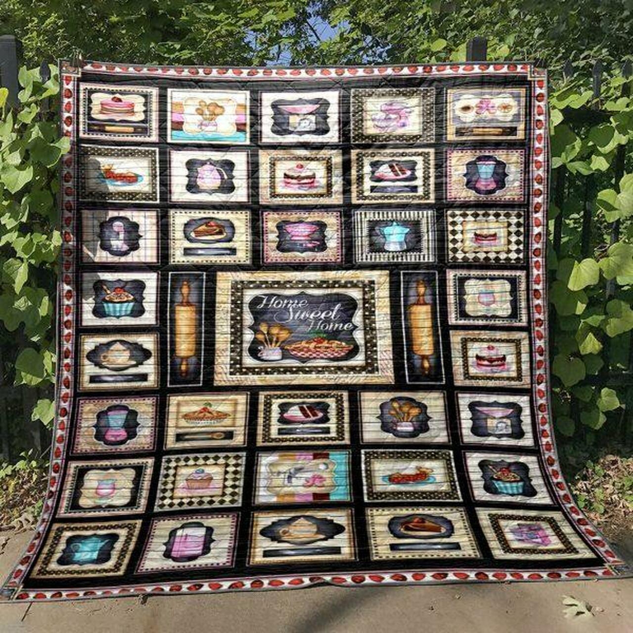 Home Sweet Home Baking Quilt Blanket Hn57 Quilt and Home Decor