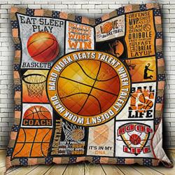 Hoop Life Basketball Cl18100349Mdq Quilt Blanket and Home Decor