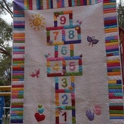 Hopscotch Clm210622 Quilt Blanket and Home Decor