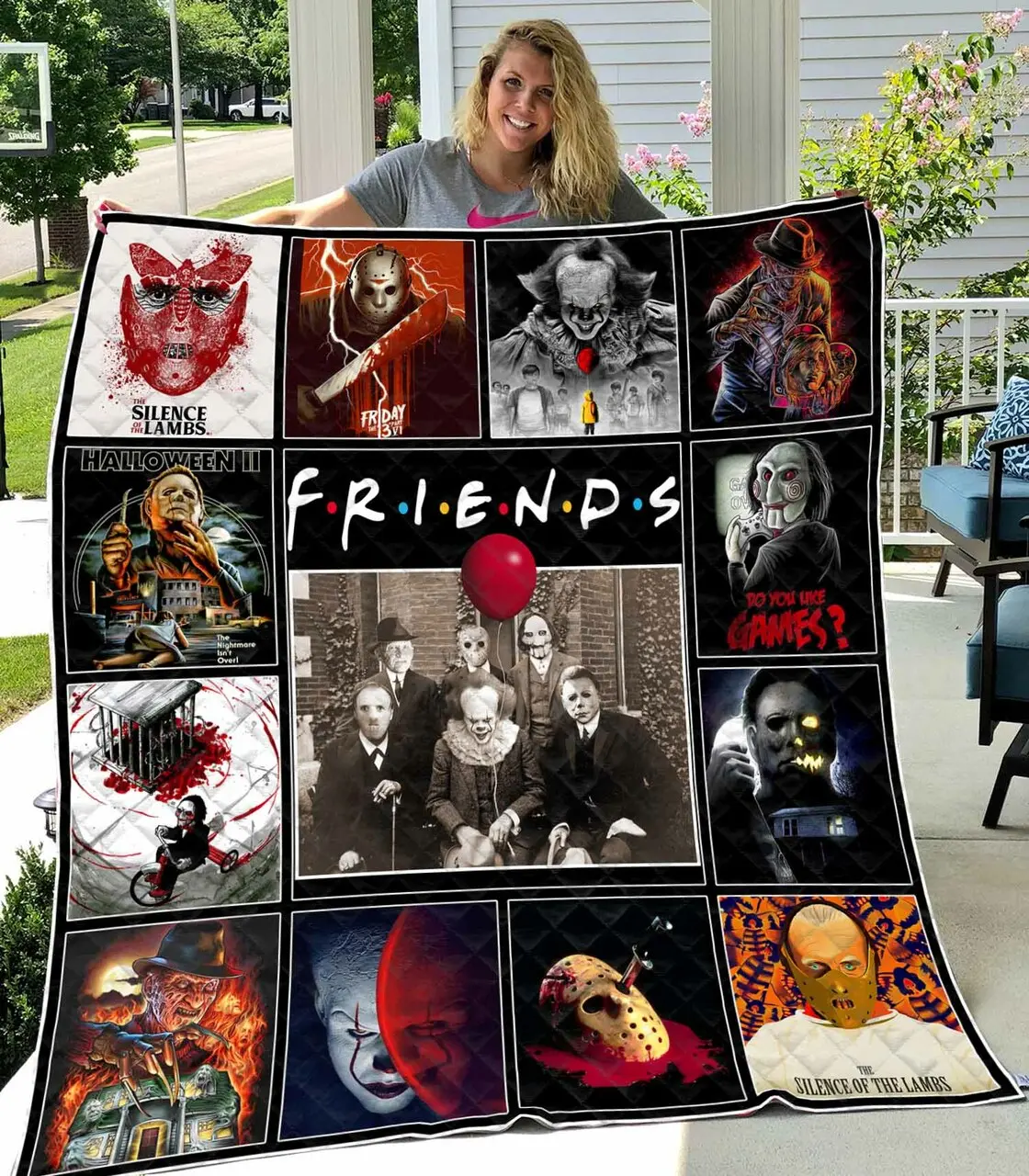 Horror Movies Friend Vr1 H89 Quilt and Home Decor