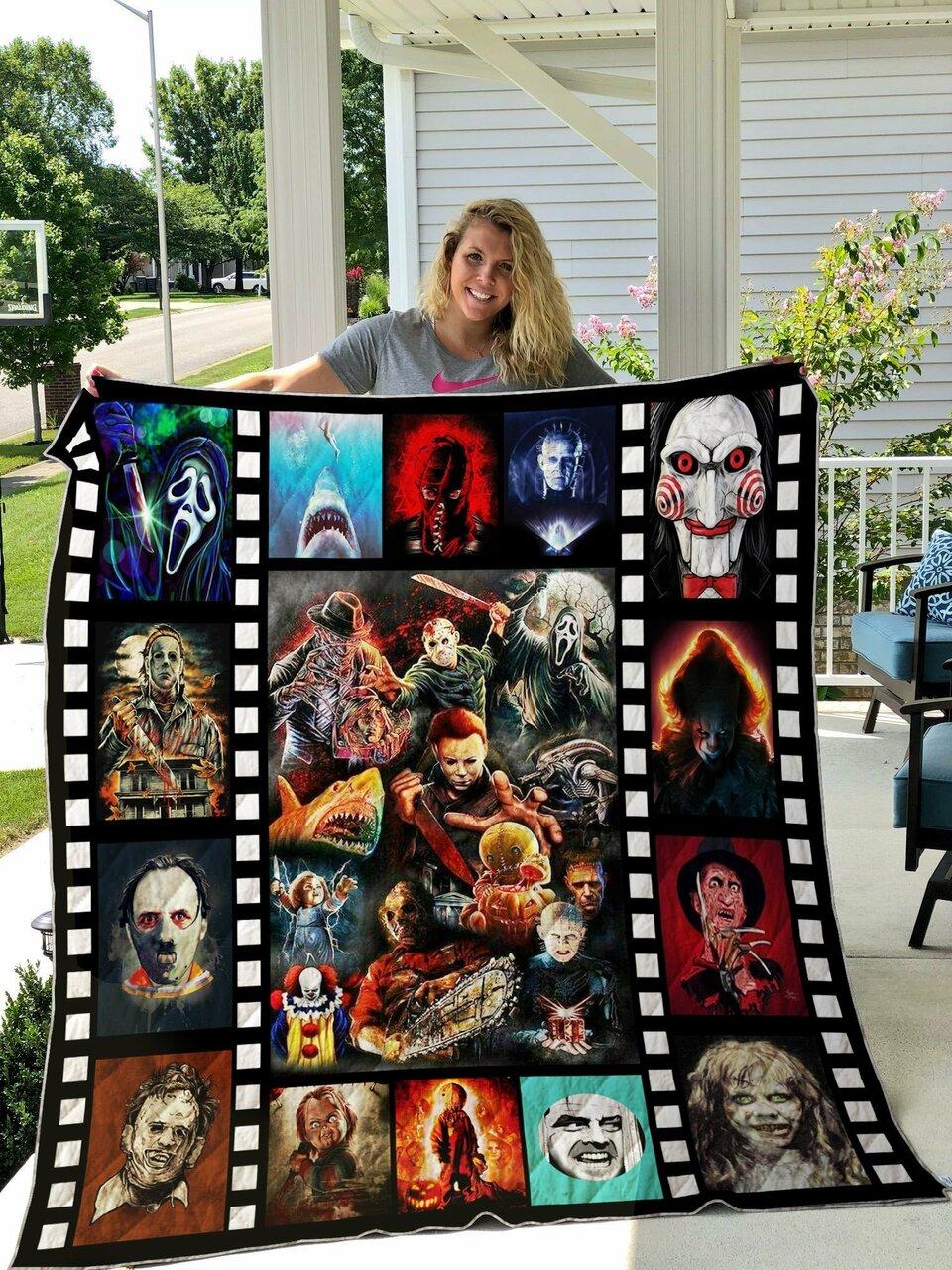 Horror Movies Quilt Blanket and Home Decor