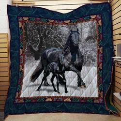 Horse 1 Quilt Blanket Dhc1402641Td and Home Decor