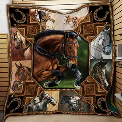 Horse Cl2100244Mdq Quilt Blanket and Home Decor