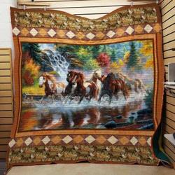 Horse Cla1610162Q Quilt Blanket and Home Decor
