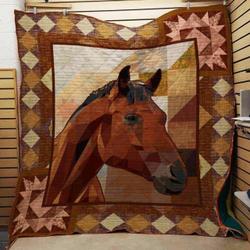 Horse Cla1610166Q Quilt Blanket and Home Decor