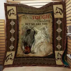 Horse Cla1610173Q Quilt Blanket and Home Decor