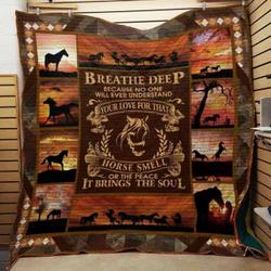 Horse Cla1610174Q Quilt Blanket and Home Decor