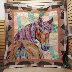 Horse Cla1610180Q Quilt Blanket and Home Decor