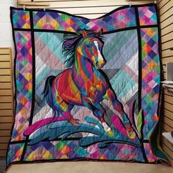Horse Cla1610191Q Quilt Blanket and Home Decor