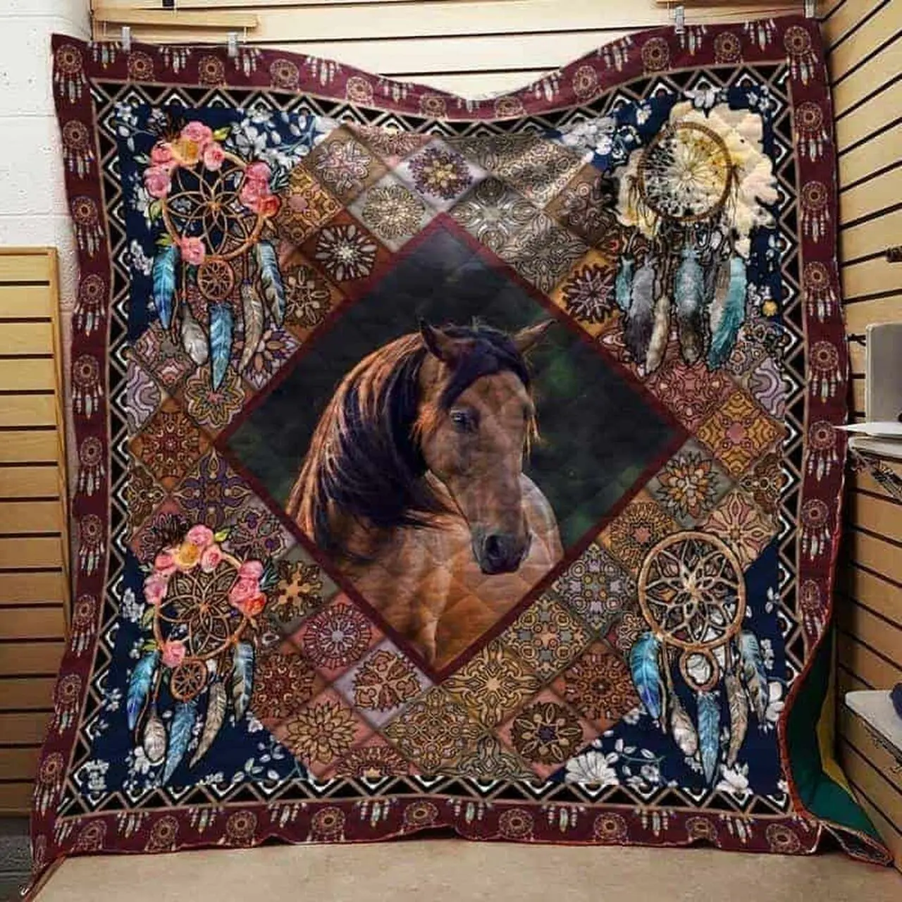 Horse Cla1610219Q Quilt Blanket and Home Decor