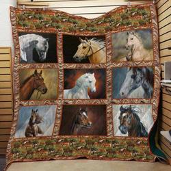 Horse Cla1610255Q Quilt Blanket and Home Decor