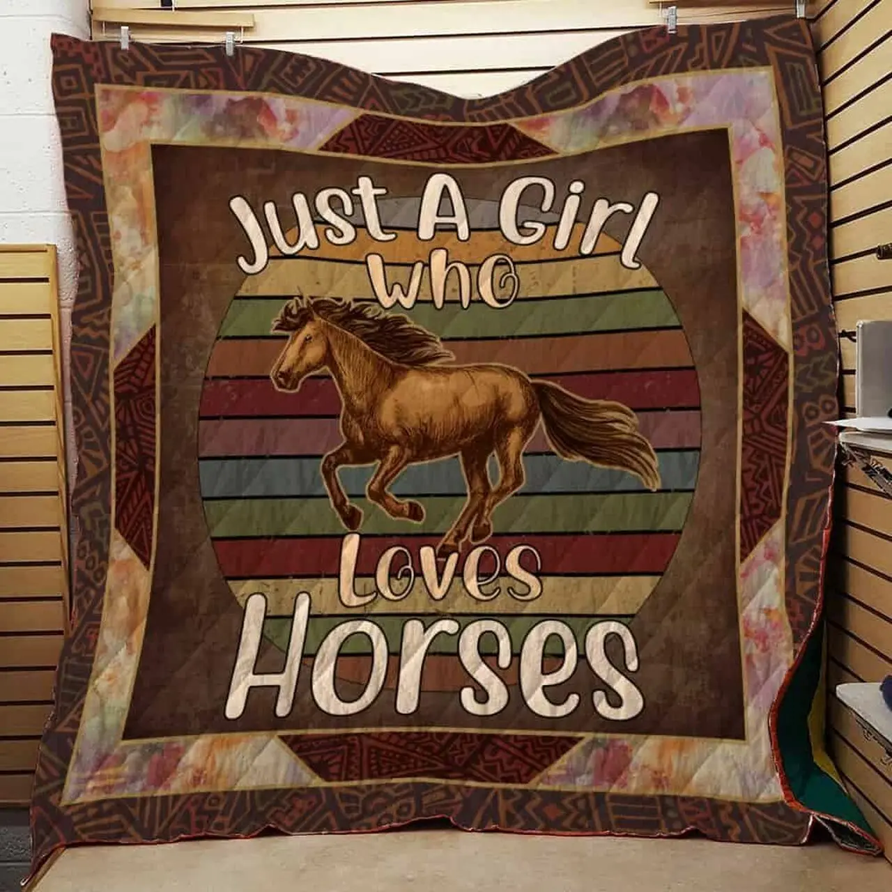 Horse Cla1610771Q Quilt Blanket and Home Decor