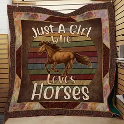 Horse Cla1610771Q Quilt Blanket and Home Decor